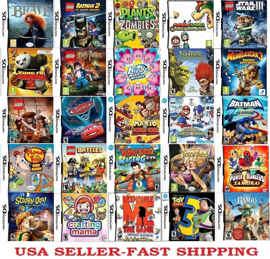 225 Nintendo DS Games For Ds Dsi Dsi XL Or 3DS
