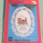 Cute Happy Holidays Train Cross Stitch Lace Ornament
