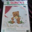 A Christmas Cuddle Counted Cross Stitch On Waste Canvas
