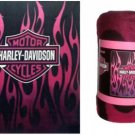 50" x 60" Harley Davidson Pink Flames Fleece Blanket