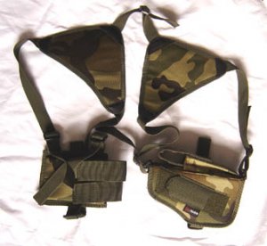 Camo Shoulder Holster w/Clip Holder