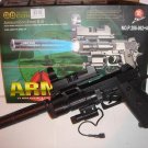 Airsoft Handgun w/Laser, Tactical Light, Scope, and Silencer