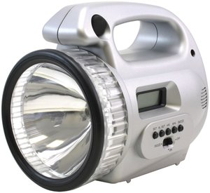 First Alert SRC500 AM/FM Radio & LCD Clock with Built-in Spotlight