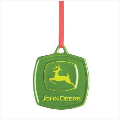 John Deere Logo Ceramic Ornament
