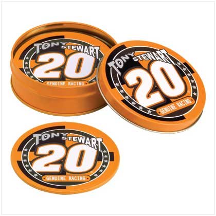 Tony Stewart Tin Coaster Set