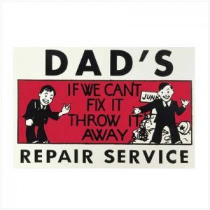 Dad's Repair Service Tin Sign