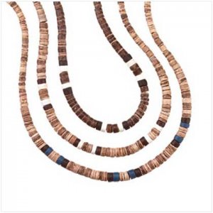 COCONUT BEAD NECKLACES - 1 Dozen