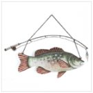 METAL FISH & POLE WALL PLAQUE