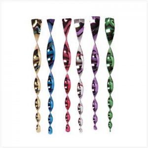 6Pk Asstd. Metallic Twirlers