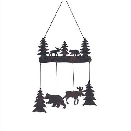 WOOD MOOSE & BEAR WINDCHIMES
