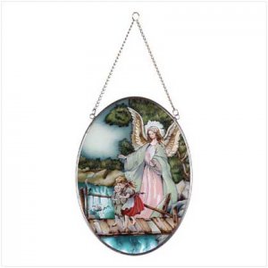 Glass Guardian Angel Suncatcher