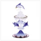 COLOR GLASS CAROUSEL DOLPHINS