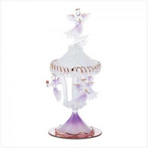 GLASS ANGEL MERRY-GO-AROUND