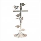 SPUN GLASS H-BIRD ON CROSS