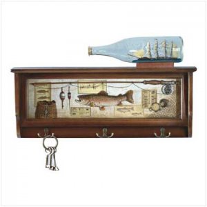 Fish Shadowbox Wood Shelf - Alab