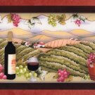 Painted Glass Wine Frame Plaque