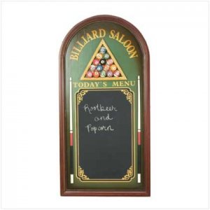 Billiards Menu Board