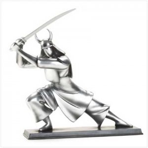 Pewter Color Samurai on Base