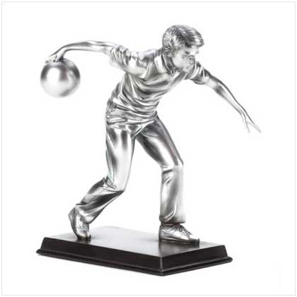 Pewter Color Bowler Figurine