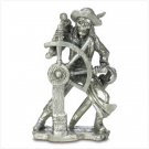 Pewter Pirate with Ships Wheel