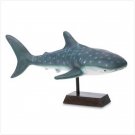 Ceramic Blue Shark Figurine on Base