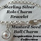 Passion of Faith" Bracelet Sterling Silver Mustard Seed Charm Ball brighton design