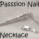 Men's Christian Jewelry Passion Nail Necklace Sterling Silver choic of 18 or 22 inch Solid Rope