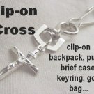 Crucifix for Men's Christian Jewelry Golf Bag Sports Bag Clip-On Charm