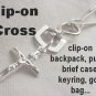Crucifix for Men's Christian Jewelry Golf Bag Sports Bag Clip-On Charm