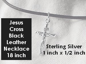 His Christian Jewelry,Boys Necklace,Jesus on the Cross",Necklace 18 inch