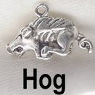 Razorback Hog Silver Charm