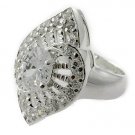 925 Silver With Created Diamond Ring