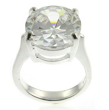 925 Silver With Created Diamond Ring