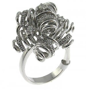 NATURAL DIAMOND WITH SOLID 18K WHITE GOLD RING