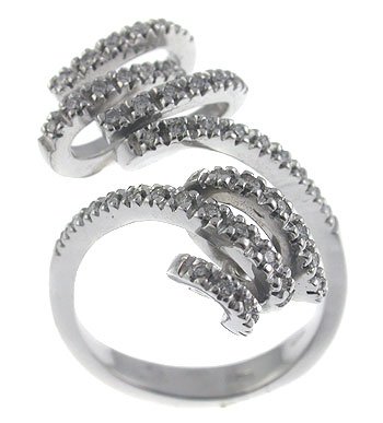 NATURAL DIAMOND WITH SOLID 18K WHITE GOLD RING