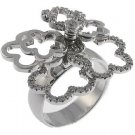 NATURAL DIAMOND WITH SOLID 18K WHITE GOLD RING