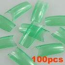 100 Clear Green Fashion nail tips