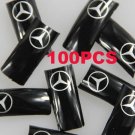 100 Black Silver Fashion nail tips