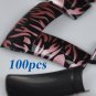 100 Black Pink Fire  Fashion nail tips