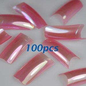 100 Reflect Pink Fashion nail tips