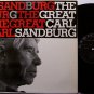 Sandburg, Carl - The Great - Vinyl LP Record - Folk Poetry - Poet Odd Unusual