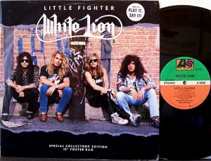 White Lion - Little Fighter - Promo with Folder Poster Sleeve - Vinyl 12" Record - Glam Rock