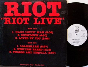 Riot - Riot Live - Promo Only - Vinyl Mini LP Record - Rock