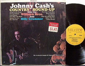 Cash, Johnny - Johnny Cash's Round Up - Vinyl LP Record - Wilburn Brothers / Billy Grammer - Country