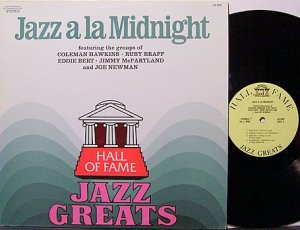 Jazz A La Midnight - Vinyl LP Record - Various Artists - Coleman Hawkins, Jimmy McPartland etc