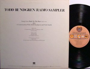 Rundgren, Todd - Radio Sampler - Promo Only Vinyl LP Record - Patti Smith - Rock