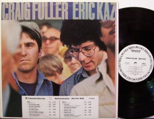 Fuller, Craig & Eric Kaz - Self Titled - White Label Promo - Vinyl LP Record - Rock