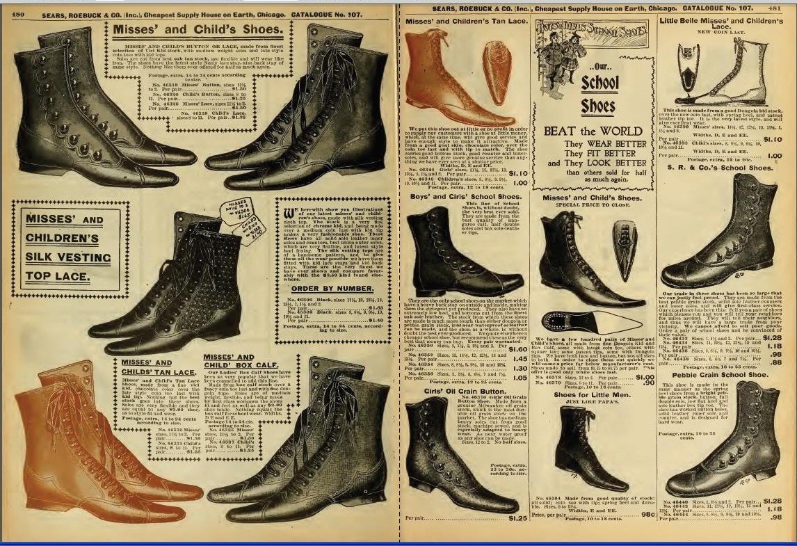 1898 Number 107 Sears Roebuck Old Vintage Consumer Guide Catalogue Book