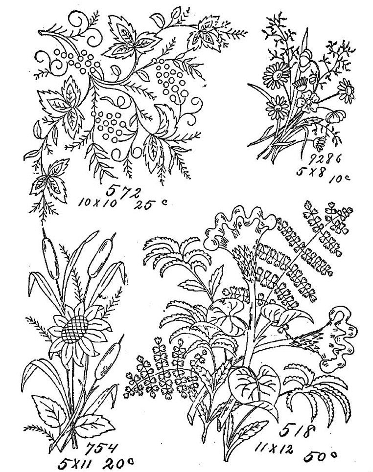 Thousands Of Illustration Sewing Stamping Patterns Book CD Embroidery