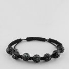 Black Swarovski Shamballa Bracelet